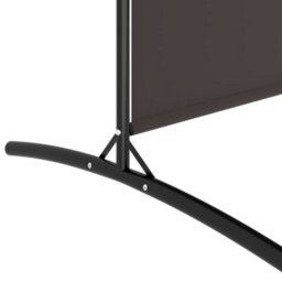 Berkfield Durable 2-Panel Room Divider Brown 175X180 Cm Fabric - thumbnail 7