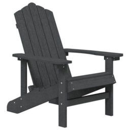 Berkfield Garden Adirondack Chairs 2 Pcs Hdpe Anthracite - thumbnail 3