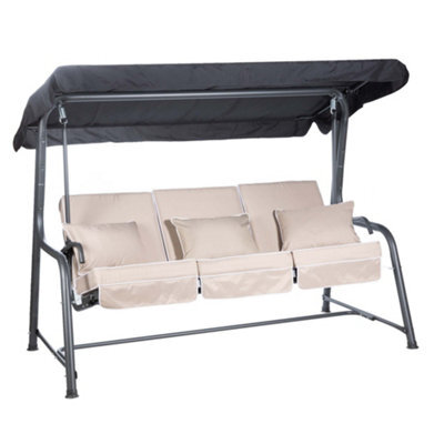 Alfresia Turin Reclining Swing Seat With Taupe Luxury Cushions - image 1