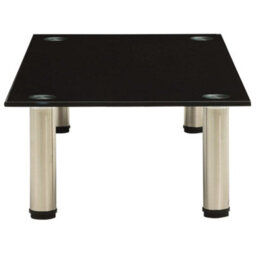 Berkfield Tv Stand Black 80X35X17 Cm Tempered Glass - thumbnail 3