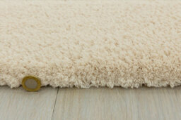 Ivory Plain Shaggy Modern Easy To Clean Living Room Bedroom & Dining Room Rug-120Cm X 170Cm - thumbnail 2