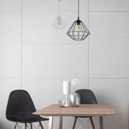 Milagro Colin Black Pendant Lamp 1Xe27 Hand Made Matt Black Cage Style Lamps Creating Industrial Chic - thumbnail 1