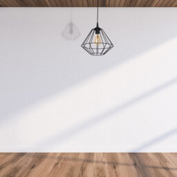Milagro Colin Black Pendant Lamp 1Xe27 Hand Made Matt Black Cage Style Lamps Creating Industrial Chic - thumbnail 7