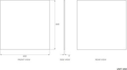 60 X 60Cm Square Frameless Bathroom Mirror Wall Hanging Fittings Not Included - thumbnail 2