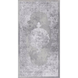 Livabliss Lustro-Vintage Grey Off-White Beige Traditional Boho Living Dining Bedroom Rug 80 X 150 Cm Easy Care, Non Shedding
