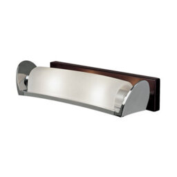 Luminosa Lighting Luminosa Zira Wall Lamp Switched 2 Light G9, Polished Chrome/frosted White Glass/wenge - thumbnail 4