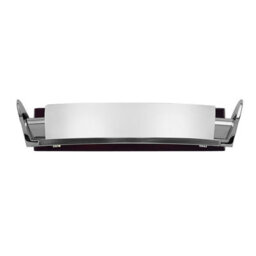 Luminosa Lighting Luminosa Zira Wall Lamp Switched 2 Light G9, Polished Chrome/frosted White Glass/wenge - thumbnail 1