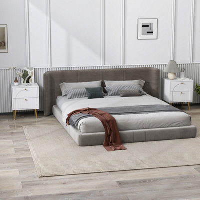 Homcom 2-Piece Bedside Tables Set With 2 Drawers For Bedroom, White - image 1