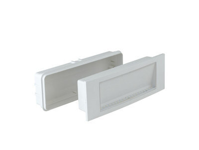 Luminosa Lighting Luminosa Help Outdoor Emergency Led Recessed Wall Light With Li-Ion Battery, White, Ip40, 4000K