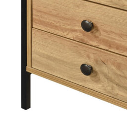 Swish Furniture Alva 3 Drawer Oak Bedside Chest Of Drawers Cabinet Nightstand - thumbnail 4