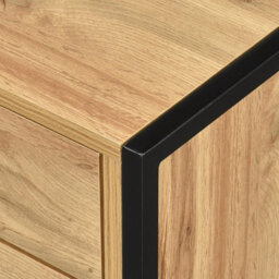 Swish Furniture Alva 3 Drawer Oak Bedside Chest Of Drawers Cabinet Nightstand - thumbnail 6