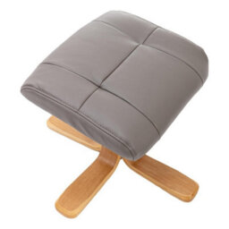 Morris Living The Giza - Faux Leather Swivel Recliner Chair & Matching Footstool In Grey - thumbnail 9