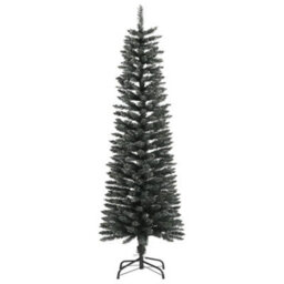 Berkfield Artificial Slim Christmas Tree With Stand Green 150 Cm Pvc - thumbnail 2