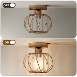 Emitto Crystal Ceiling Light Semi Flush Mount Chandelier Modern Hallway - thumbnail 9