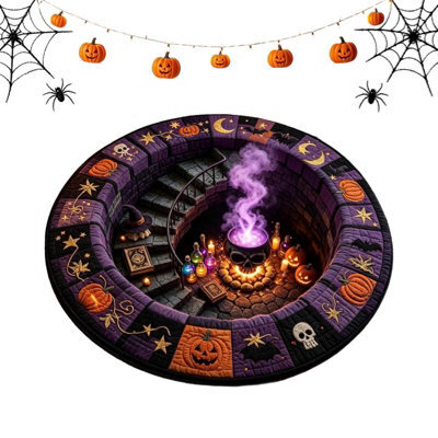 Amorly 80Cm Halloween Optical Illusion, Rug Plush Non-Slip, Pumpkin Illusion Carpet Modern Soft Floor,doormat For Home, Bedroom Indoor - image 1