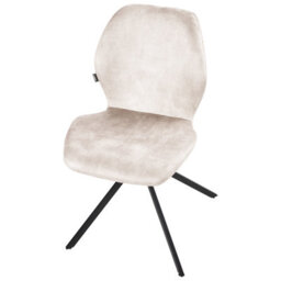 Beliani Set Of 4 Dining Chairs Swivel Morrison Velvet Light Beige - thumbnail 8
