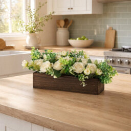 Champagne Artificial Flower Arrangement With Planter Box - thumbnail 5