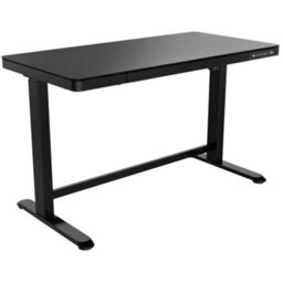 Dellonda Black Electric Adjustable Standing Desk With Usb & Drawer, 1200 X 600mm