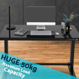 Dellonda Black Electric Adjustable Standing Desk With Usb & Drawer, 1200 X 600mm - thumbnail 5