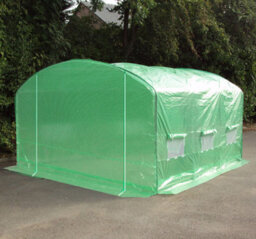 Crocodile Trading 4M X 3.5M + Ground Anchor Kit (13' X 11.5' Approx) Pro Max Green Poly Tunnel - thumbnail 4