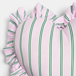 Ohs Stripe Frill Heart Shaped Scatter Cushion Throw Pillow - Pink/green - thumbnail 5