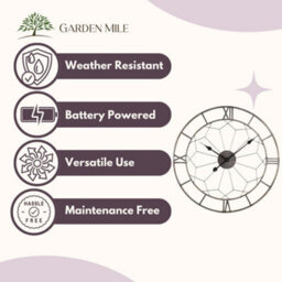 Smart Garden Marco Paul 23.5'' Wall Clock Battery Operated - London - thumbnail 5