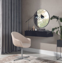 Arte Sophisticated Style With The Navene Round Mirror 700mm In Striking Black - thumbnail 2