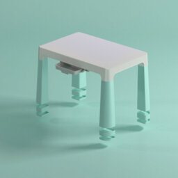 Liberty House Toys Kids White & Green Height Adjustable Table And 2 Chairs Set - thumbnail 5