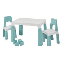 Liberty House Toys Kids White & Green Height Adjustable Table And 2 Chairs Set - thumbnail 6