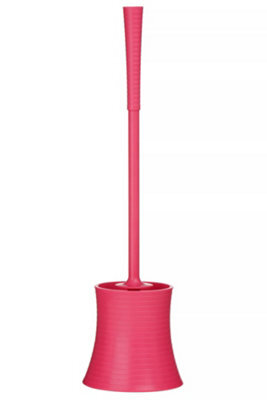 Orsina Hot Pink Plastic Toilet Brush, Lavatory Brushes With Holder For Daily Cleaning Task, Slim Toilet Brush Set - image 1