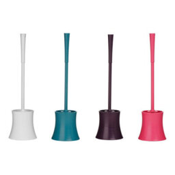 Orsina  Hot Pink Plastic Toilet Brush, Lavatory Brushes With Holder For Daily Cleaning Task, Slim Toilet Brush Set - thumbnail 2