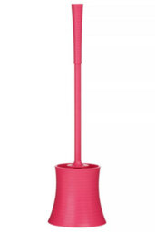 Orsina  Hot Pink Plastic Toilet Brush, Lavatory Brushes With Holder For Daily Cleaning Task, Slim Toilet Brush Set - thumbnail 1