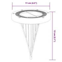 Walplus Solar Ground Lights With Ground Spikes Outdoor 12 Pcs Warm White - thumbnail 7