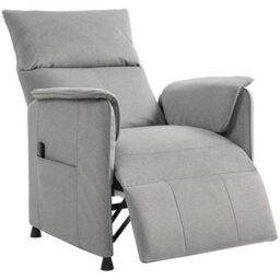 Homcom Electric Reclining Chair W/ Remote, Power Recliner For Elderly, Grey - thumbnail 2