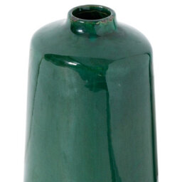 Wyld Haus Bloomwood Emerald Glazed Round Bottle Ceramic Vase Crackle Effect - thumbnail 3