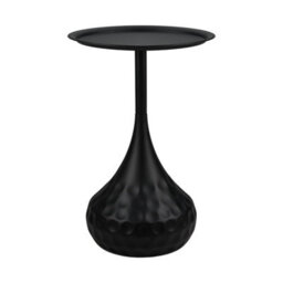 Living And Home Modern Black Metal Side Table, 39Cm Dia. X 60Cm H - thumbnail 3