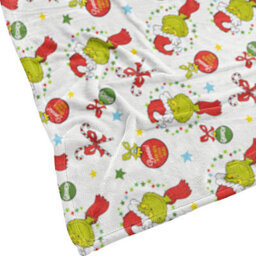 istyle mode The Grinch Dr Seuss Fleece Blanket Christmas Throw, 100 X 150 Cm - thumbnail 4