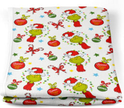 istyle mode The Grinch Dr Seuss Fleece Blanket Christmas Throw, 100 X 150 Cm - thumbnail 1