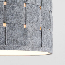 Valuelights Monza Modern Grey Felt Weave Design Cylinder Ceiling Drum Light Shade (D)26Cm - thumbnail 5