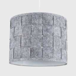 Valuelights Monza Modern Grey Felt Weave Design Cylinder Ceiling Drum Light Shade (D)26Cm - thumbnail 4
