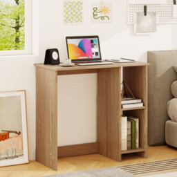 Costway Small Computer Desk 80 Cm Home Office Desk Study Writing Desk-Natural - thumbnail 3