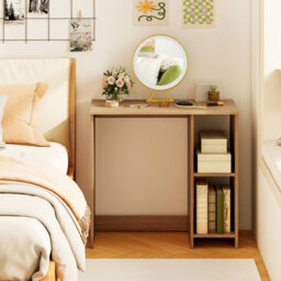 Costway Small Computer Desk 80 Cm Home Office Desk Study Writing Desk-Natural - thumbnail 6