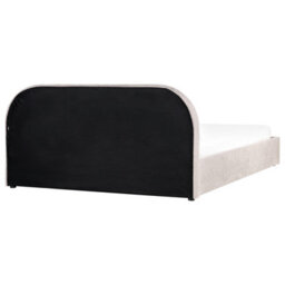 Beliani Ottoman Bed Chenille Quillien 180 X 200 Cm (Eu Super King) Taupe - thumbnail 7