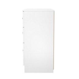 Portland 6 Drawer Midi Chest Of Drawers In Black & White Matt (Ready Assembled) - thumbnail 3