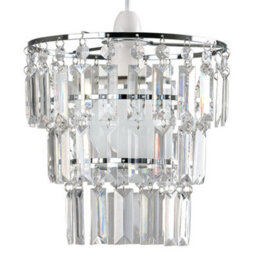 Valuelights Kelsks Clear Jewel Droplet Ceiling Lamp Shade - thumbnail 1