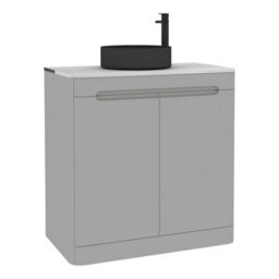 Royal Bathrooms Venice 800mm Dove Grey Freestanding Bathroom Countertop Vanity Unit 2 Door With Art Round Basin - thumbnail 7