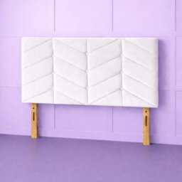 Comfy Deluxe 3Ft Single Rose White Plush Velvet 20Inch Headboard