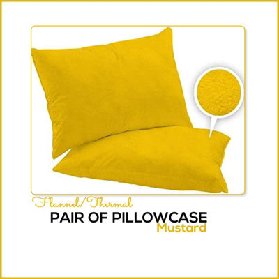 CHILIMILII Pillowcases Pair Pack 100% Brushed Cotton Flannelette Thermal Pillow Covers 19''x29''