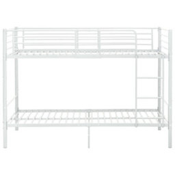 Walplus White Metal Bunk Bed Frame 90X200Cm - Space Saving Design (Mattress Not Included) - thumbnail 3