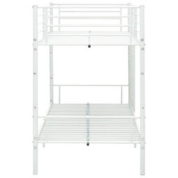 Walplus White Metal Bunk Bed Frame 90X200Cm - Space Saving Design (Mattress Not Included) - thumbnail 4